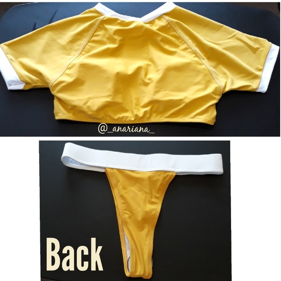 Mustard highwaisted swimsuit - Picture 4 of 4